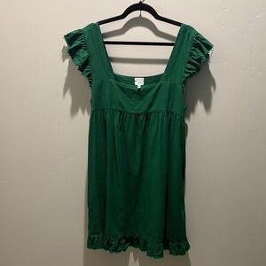 Aerie Forest Green Knit Mini Dress